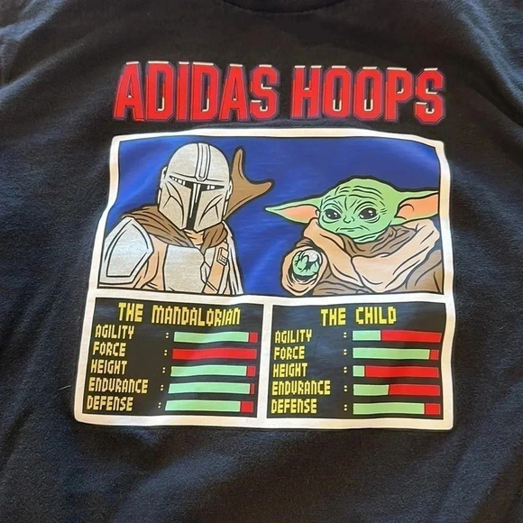 Adidas hoops basketball  Star‎ Wars boys tee shirt XL excellent condition - Picture 2 of 5